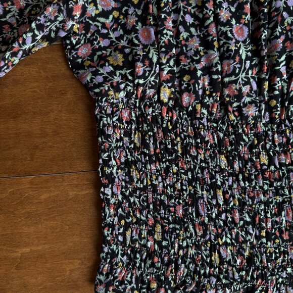 Anthropologie Floral Smocked Puff-Sleeve Blouse – XS - Picture 3 of 7